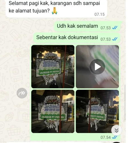 Pengiriman Papan Bunga Selamat Lokasi Pernikahan Tangerang