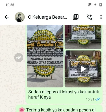 Pengiriman Papan Bunga Duka Lokasi Pernikahan Tangerang